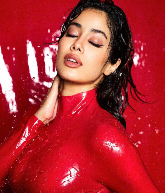 Janhvi Kapoor embraces the Wet Glam Trend in Latex Dress - 3