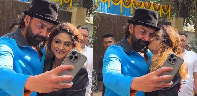 બોબી દેઓલ ફેનને કિસ કર્યા પછી આશ્ચર્યચકિત થઈ ગયો