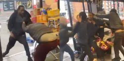 Bystanders fight suspected Shoplifter inside Costcutter