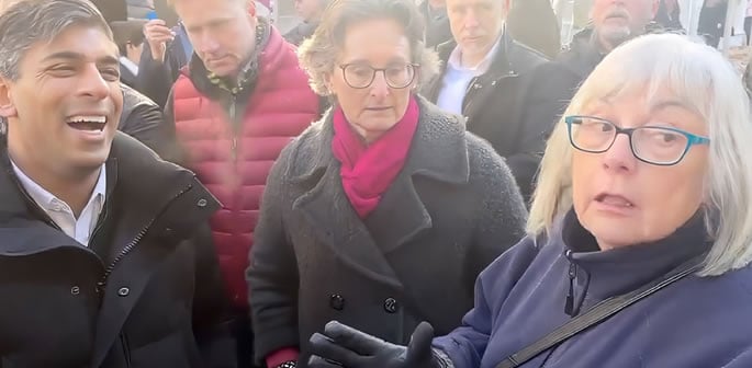 Rishi Sunak Laughs Awkwardly when challenged over state of NHS f