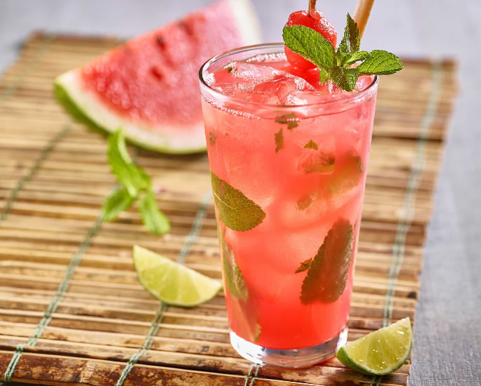 Indian Cocktails for Valentine's Day - watermelon