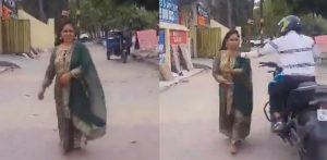 Indian Woman robbed of Gold Necklace whilst Filming Reel f