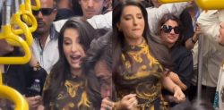 Nora Fatehi brings Dance Floor into Mumbai Metro