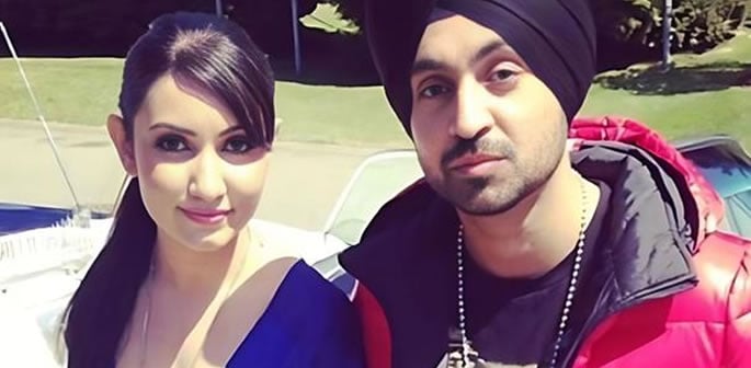 Picha ya Diljit Dosanjh akiwa na Mke inasambaratika f