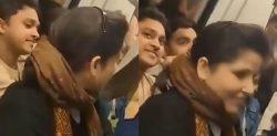 Indian Woman forcibly sits on Man’s Lap in Delhi Metro
