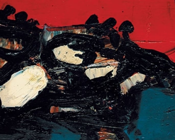 10 Most Stunning Paintings by SH Raza - Ciel Rouge Sur Le Lac