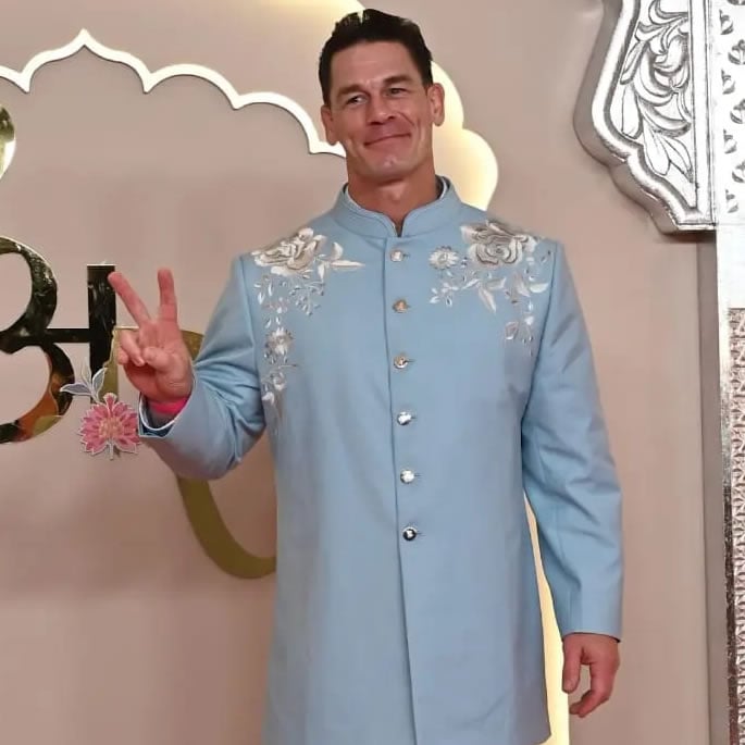 John Cena dons Blue Kurta at Ambani Wedding 2
