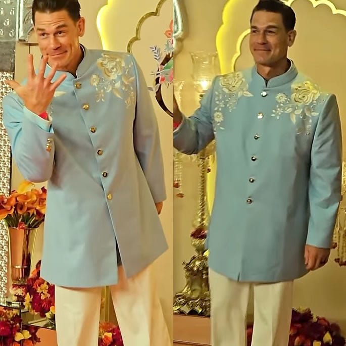John Cena dons Blue Kurta at Ambani Wedding