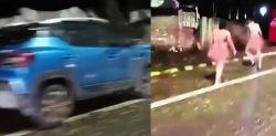 Nude Indian Couple caught walking down Street