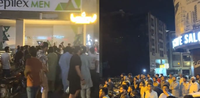 Bahria Town Residents protest against Spas & Massage Parlours ...