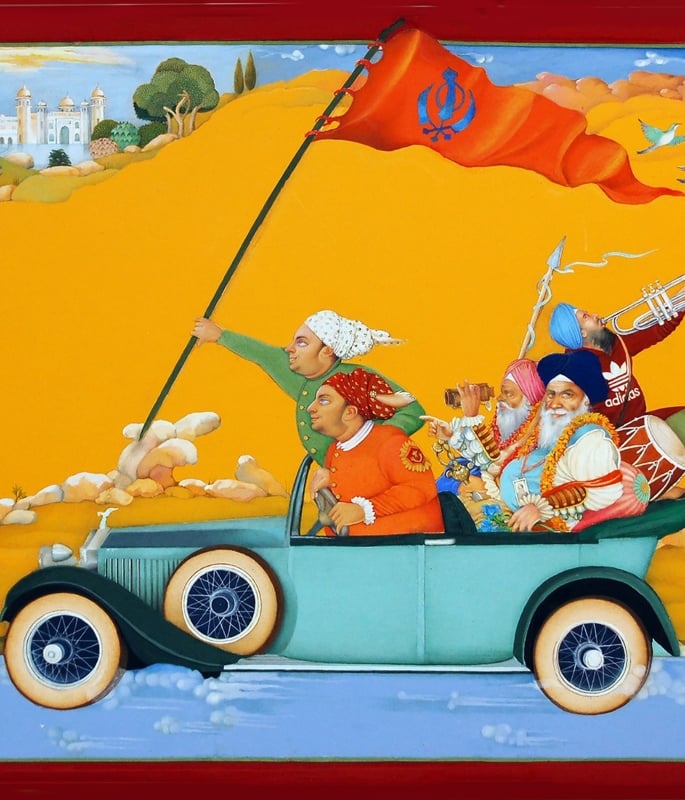 8 Most Stunning Paintings by Saira Wasim - On Road to Kartharpur Sahib