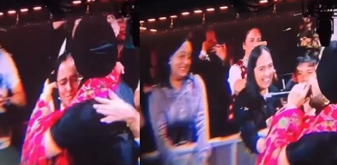 Diljit Dosanjh introduces Mother & Sister at Manchester Concert f