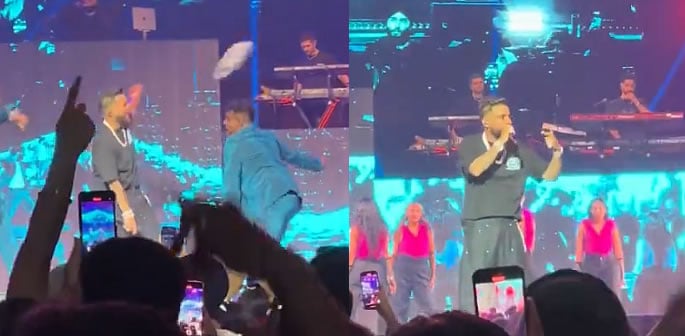 Karan Aujla halts London Concert after Fan hurls Shoe at Him f