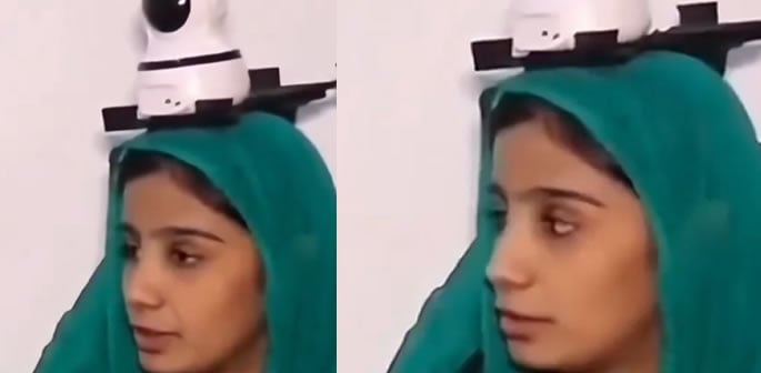 Pakistani Man 'installs' CCTV Camera on Daughter's Head f
