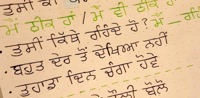 পাঞ্জাবি ভাষার উৎপত্তি - এফ