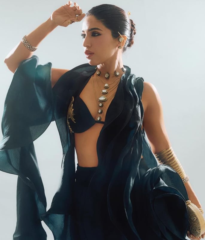 10 Bollywood Stars who Perfected the Bikini Saree Blouse Look - 5