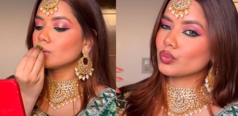 Indian Influencer uses Green Chillies as 'Natural Lip Plumper' | DESIblitz