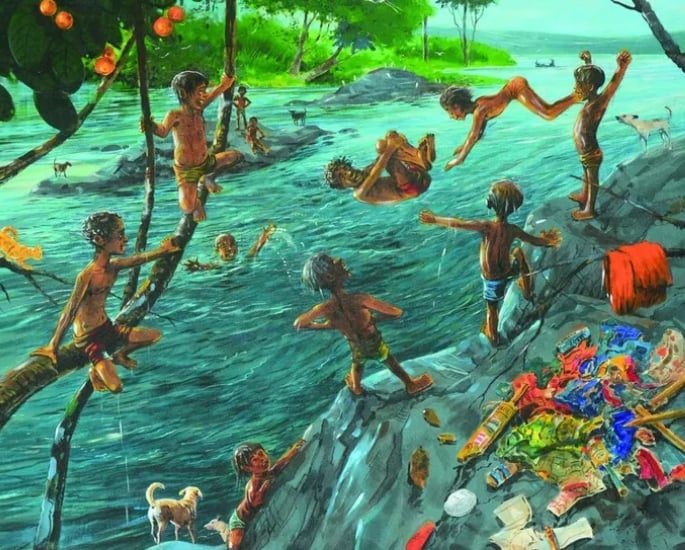 7 Magnificent Paintings by Anura Srinath - Childhood