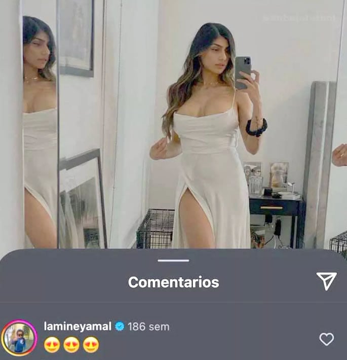 Did Lamine Yamal send a Flirty Message to Mia Khalifa