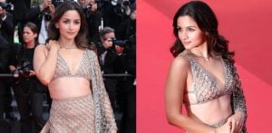 Alia Bhatt Stuns in Gucci’s First-Ever Saree at Cannes 2025 F