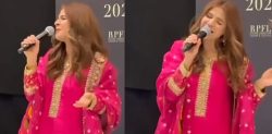Ayesha Omar Sings at London’s Rising Pakistan Fashion Show