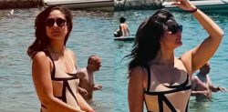 Kareena Kapoor Turns up the Heat in Strappy Beige Swimsuit