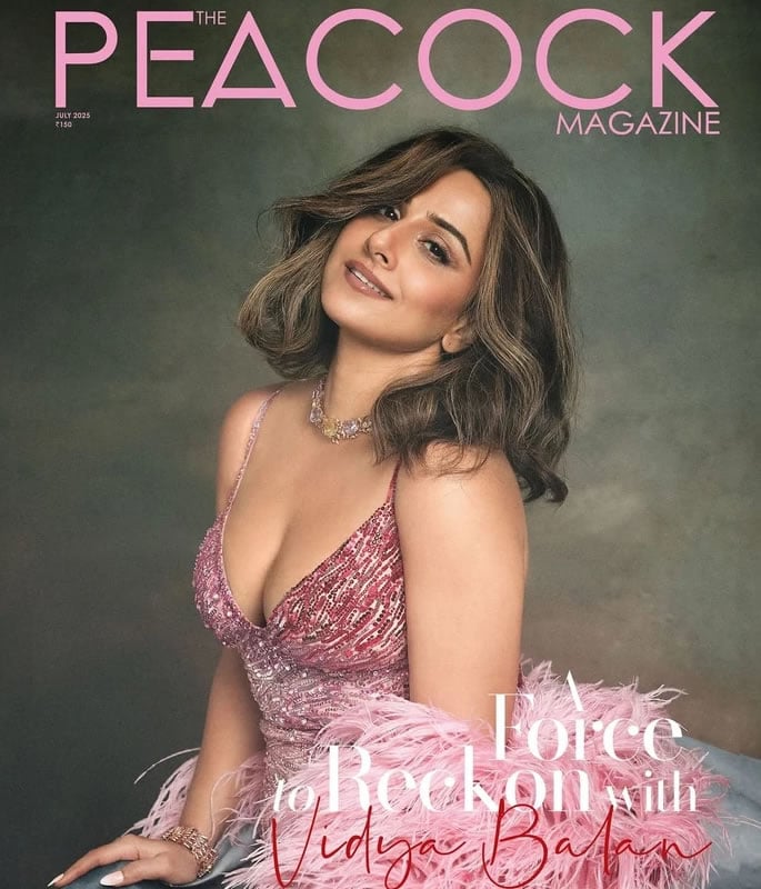 Vidya Balan Wows Fans with Daring Look for The Peacock Magazine