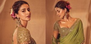 Ananya Panday dazzles in Traditional Saree for Ganesh Chaturthi F