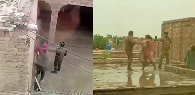 Pakistani Police Officer Assaults Woman in her Own Home f