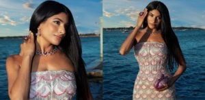 Farhana Bodi stuns in Iridescent Pink at amfAR Gala Venezia F