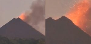 India’s Only Active Volcano Erupts Twice in One Week F