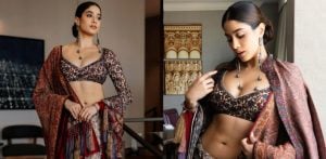 Janhvi Kapoor brings Kashmiri Heritage to TIFF in Resham Sari F