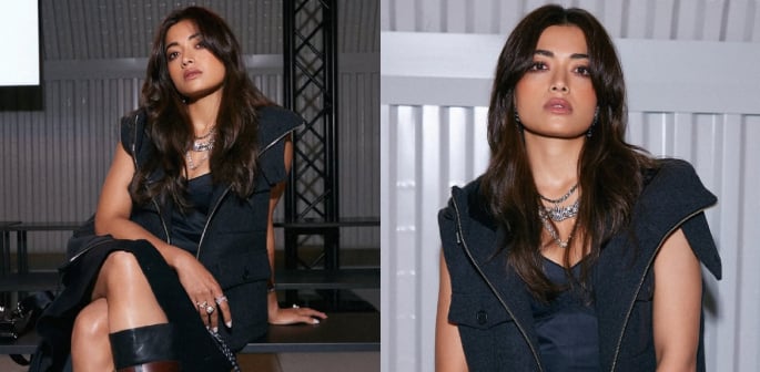 Rashmika Mandanna Stuns with Edgy Elegance at MFW 2025 F
