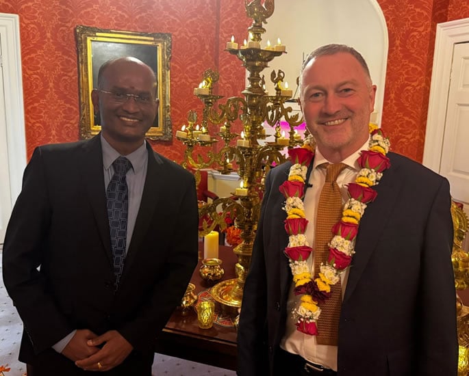 Downing Street Lit Up with Diyas for Diwali Event 2