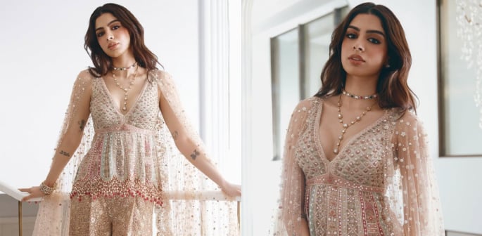 Khushi Kapoor stuns in Chic Look for The Face Shop F
