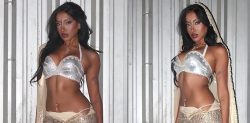Lara Raj redefines Diwali Glamour in Bold Metallic Lehenga