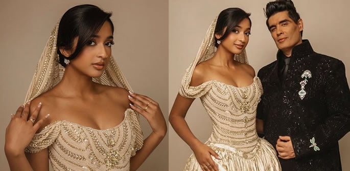 Maitreyi Ramakrishnan Wows in Manish Malhotra Gown at Vogue World f