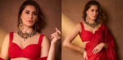 Nargis Fakhri Dazzles in Red Saree at Ekta Kapoor’s Diwali Bash F