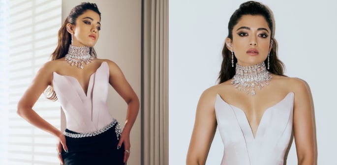 Rashmika Mandanna shines in Swarovski Debut at Glittering Event F