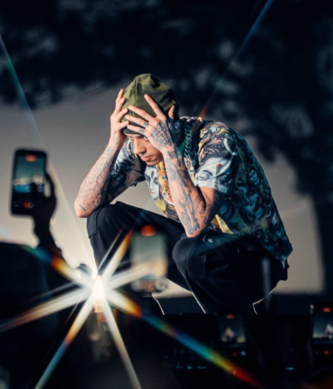 Central Cee rocks Lord Shiva Tee at Rolling Loud Mumbai