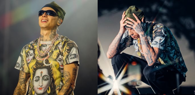 Central Cee rocks Lord Shiva Tee at Rolling Loud Mumbai F