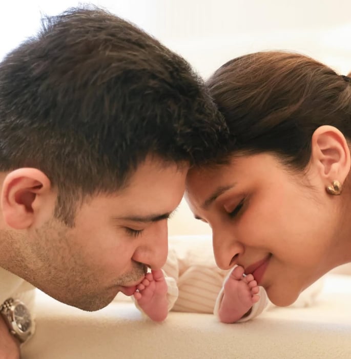 Parineeti & Raghav share First Glimpse of Baby Neer 1