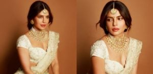 Priyanka Chopra channels Inner Devi in Ivory Lehenga