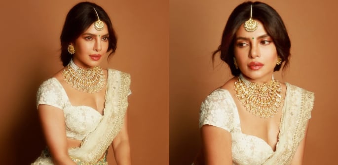 Priyanka Chopra channels Inner Devi in Ivory Lehenga