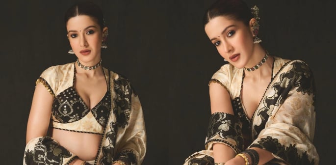 Shanaya Kapoor wows in Mayyur Girotra Gujarati Lehenga F