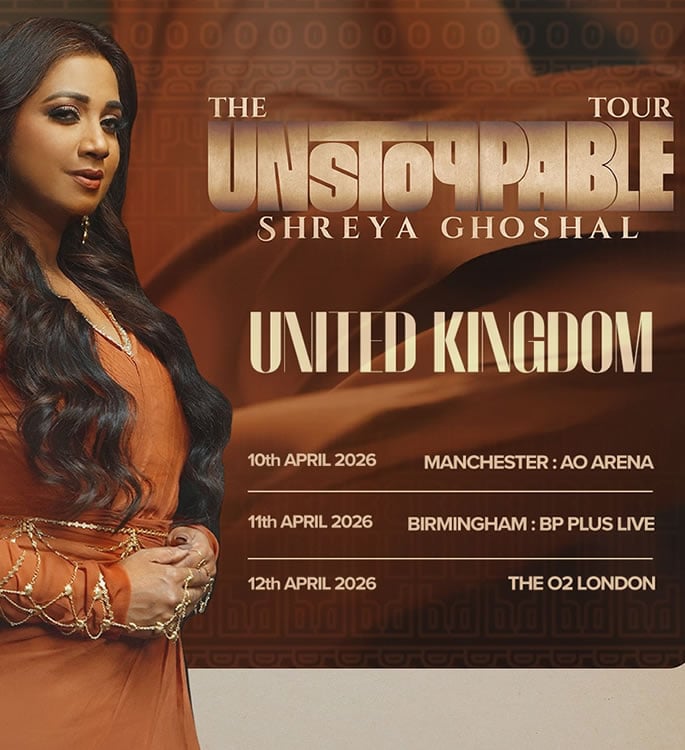 Shreya Ghoshal brings The Unstoppable Tour to the UK in 2026