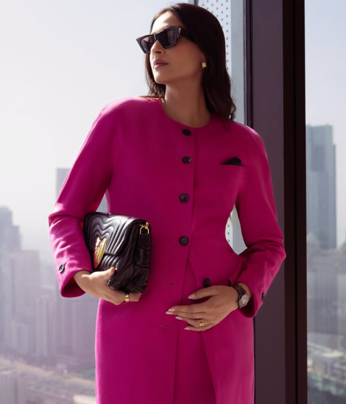 Sonam Kapoor confirms Second Baby with Chic 80s Inspired Look 