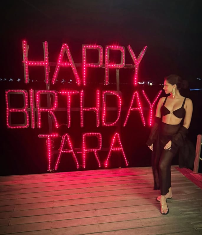 Tara Sutaria stuns in Beaded Dress at Old Hollywood Birthday Bash 5