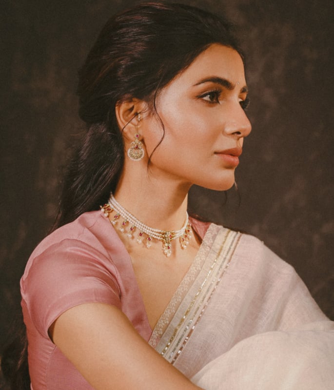 Samantha Ruth Prabhu embraces Soft Elegance in Anavila Saree 