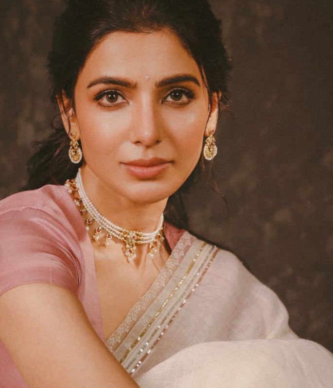 Samantha Ruth Prabhu embraces Soft Elegance in Anavila Saree 